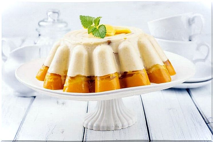 Pudding with gelatin