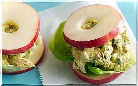 Apple and Chicken Sandwich