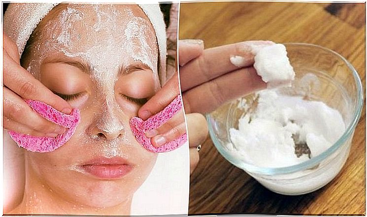 Mask with baking soda against blackheads